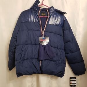 iXtreme boys size XL blue hooded winter jacket lined, NWT